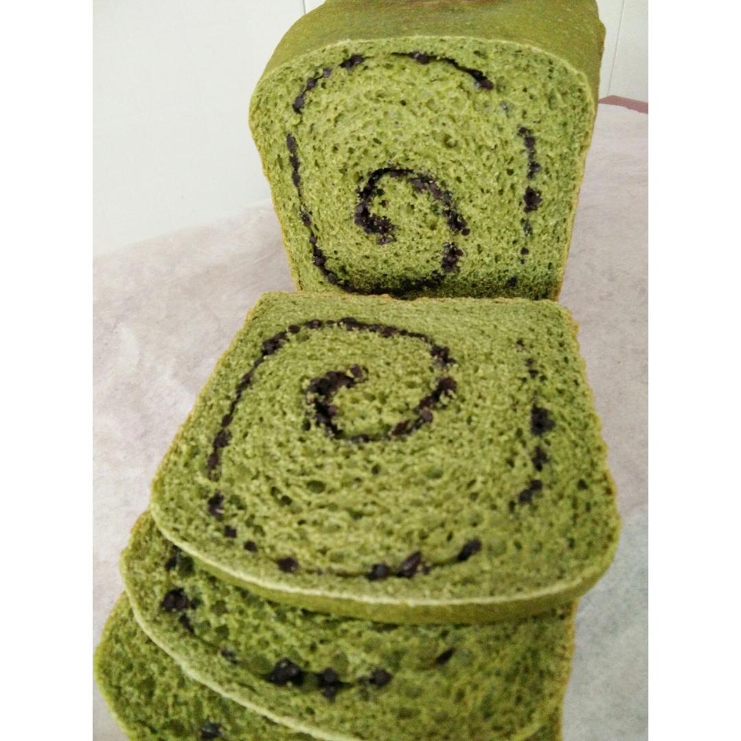 抹茶蜜豆土司