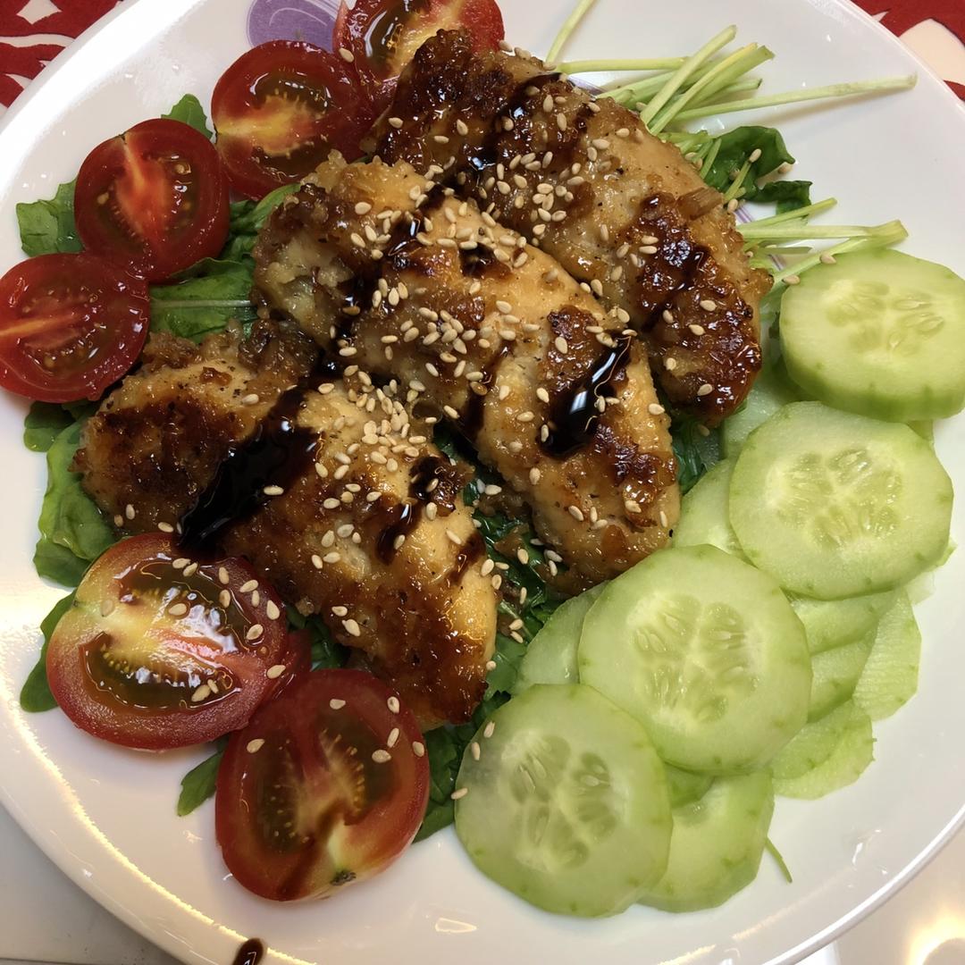 酷炫屌炸天好吃的煎鸡胸肉（香蒜蜂蜜煎鸡胸肉）