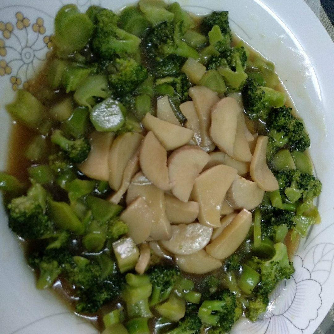 杏鲍菇扣西兰花