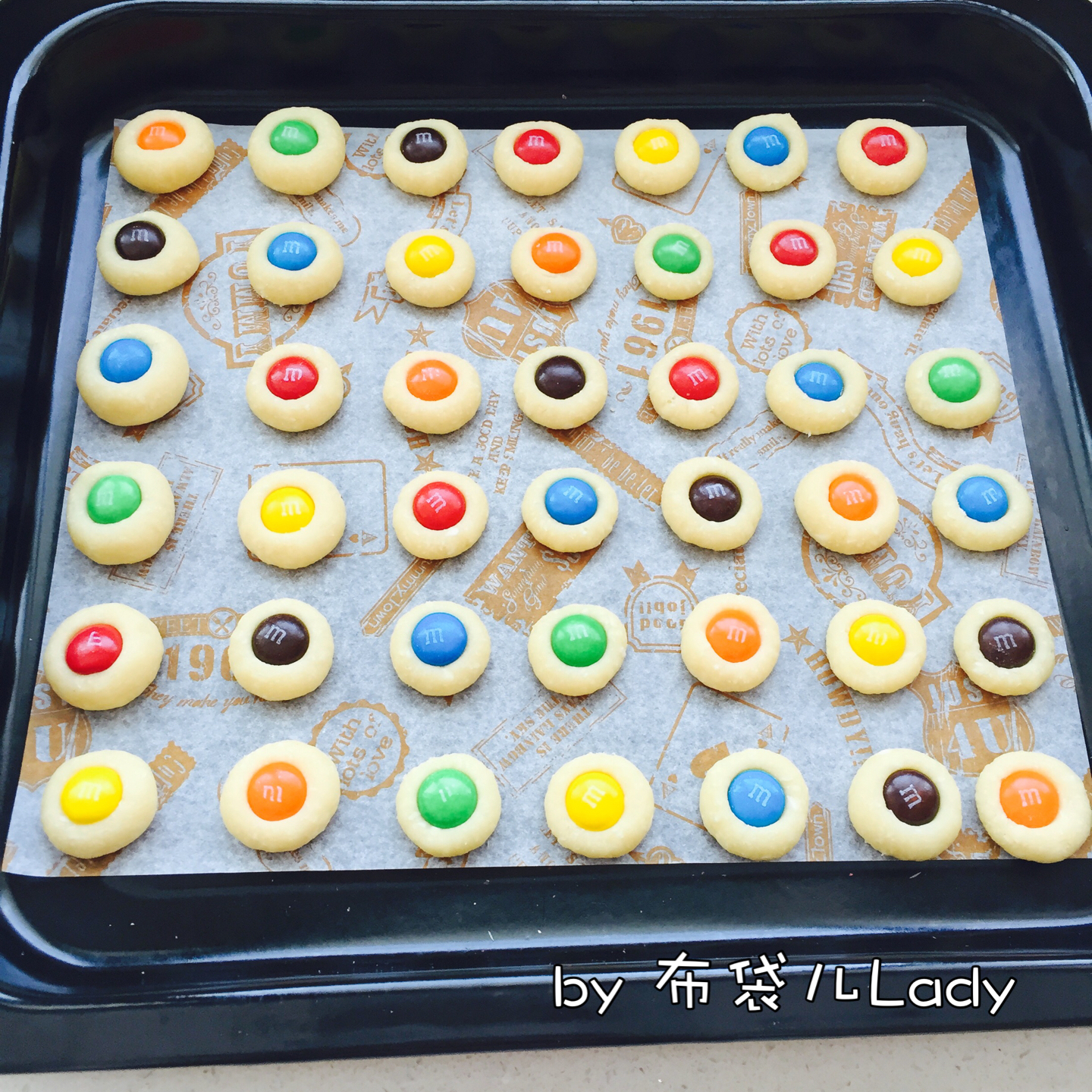 椰子味迷你MM豆曲奇小饼