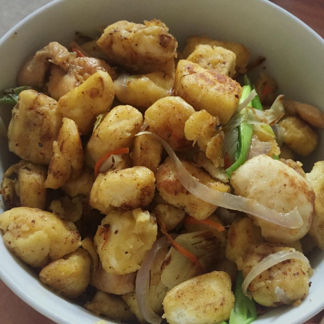 倩妞34做的元气早餐孜然炒馒头