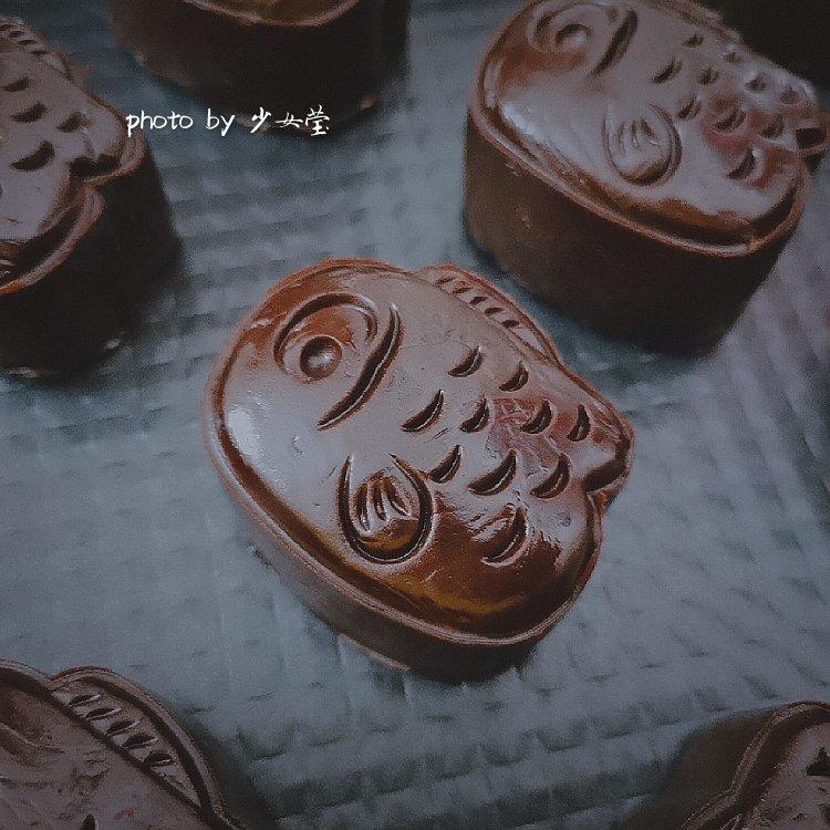 巧克力奶酪椰蓉拉丝月饼