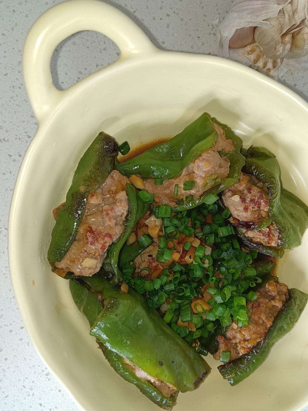 青椒酿肉沫