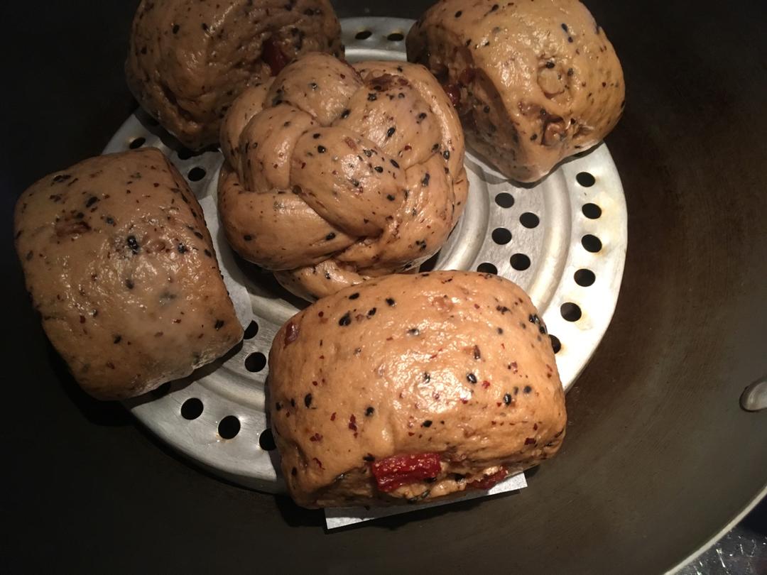 渐变紫薯绣球馒头