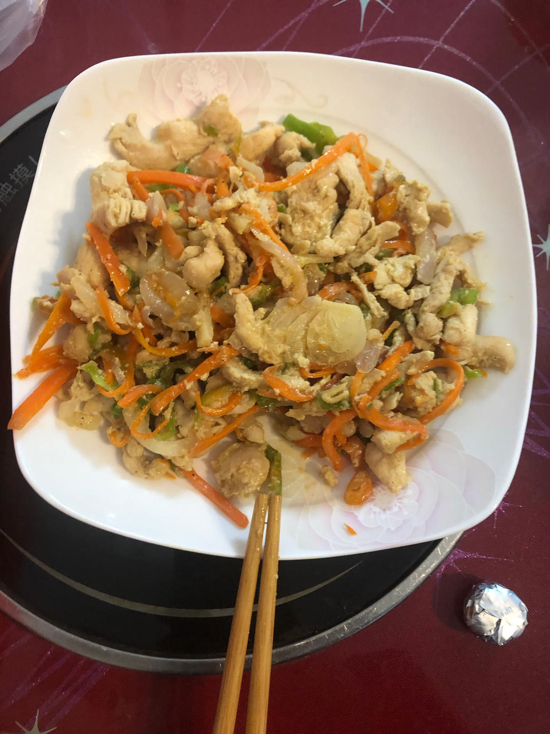 巨好吃的青椒炒鸡胸肉丝，超下饭