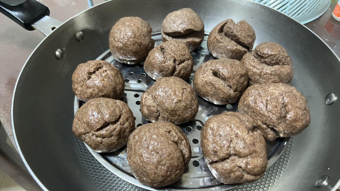 黑全麦粉无糖馒头！控糖减脂餐