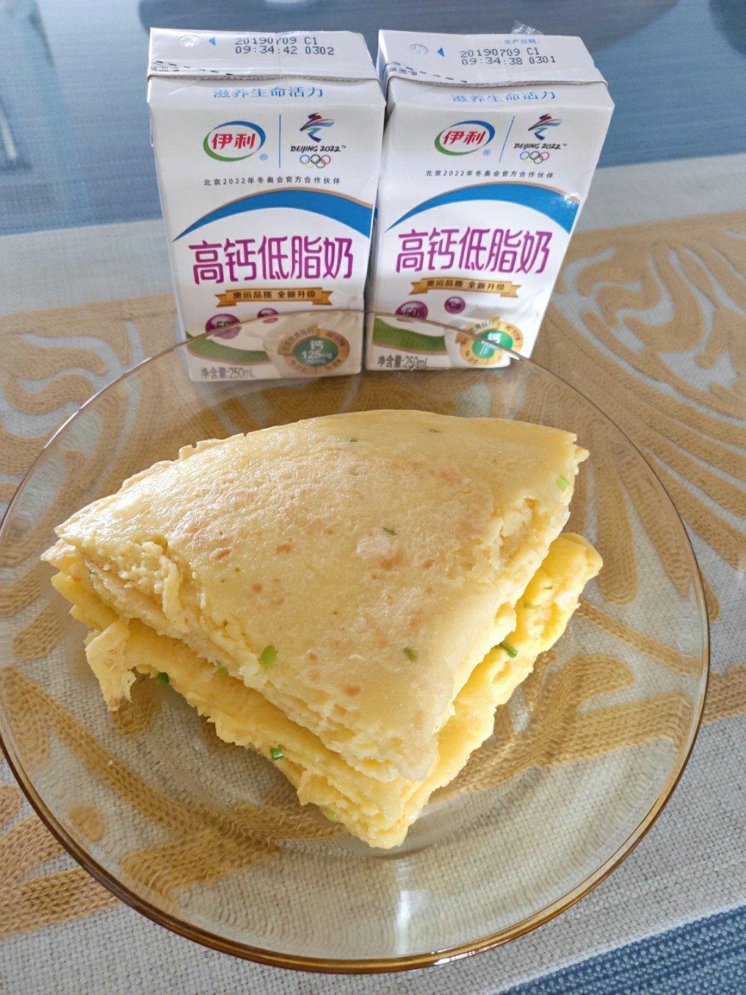 快速早餐鸡蛋葱花饼