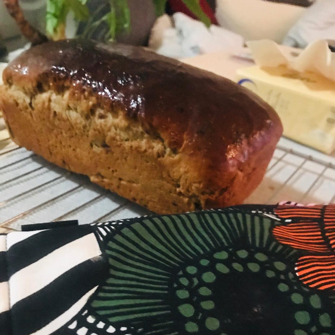 全麦葡萄干肉桂吐司丨健康·烘焙