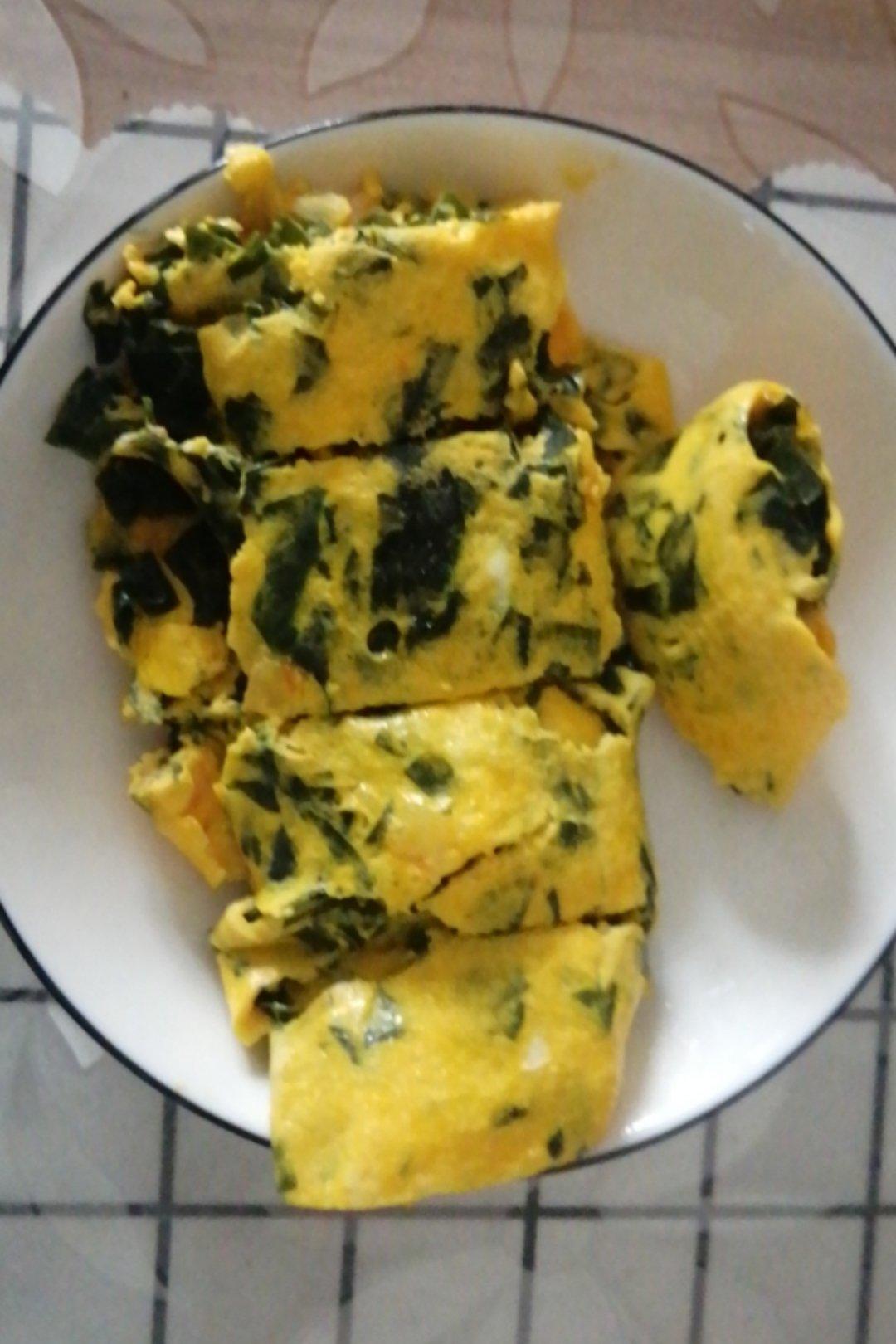 快手早餐裙带菜厚蛋烧