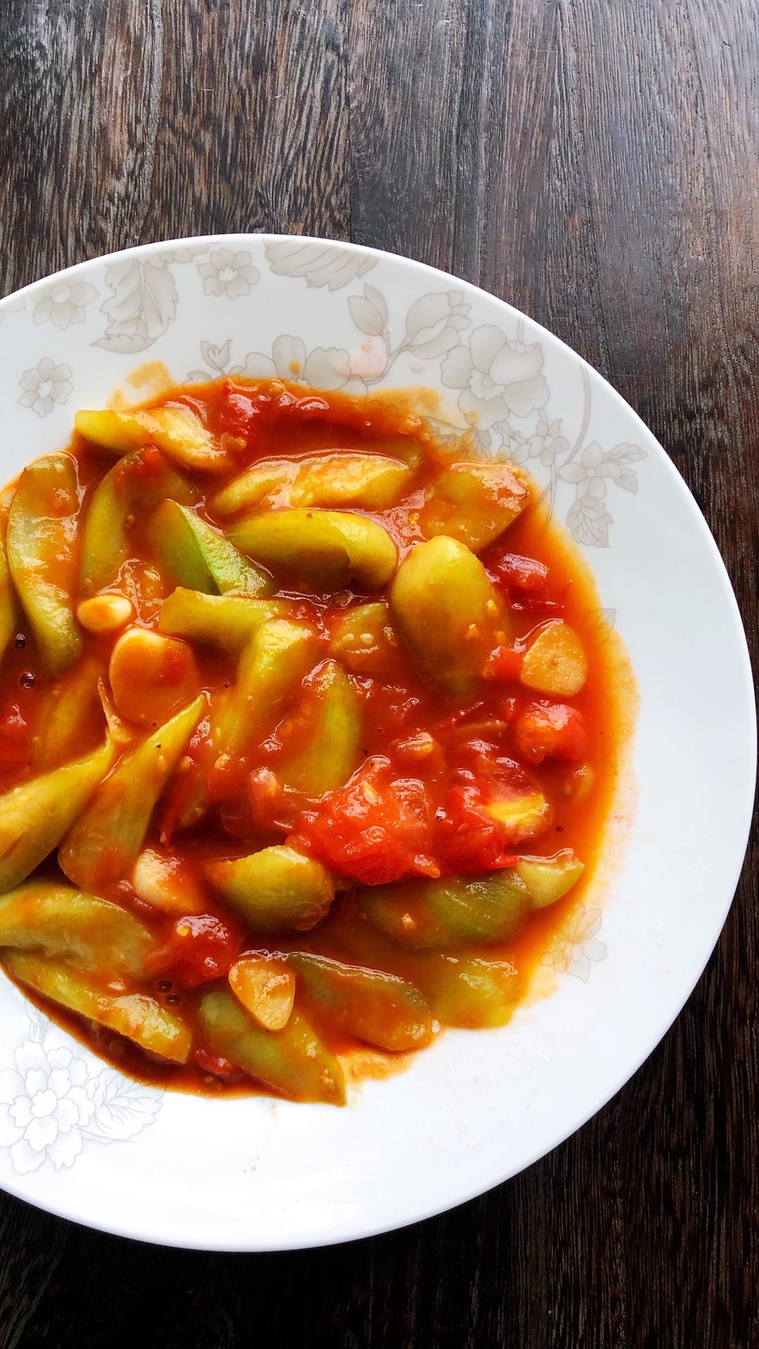 番茄炒丝瓜的做法