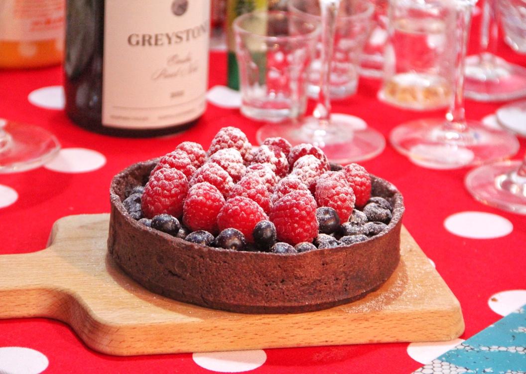 树莓巧克力塔Chocolate Tart with Raspberry