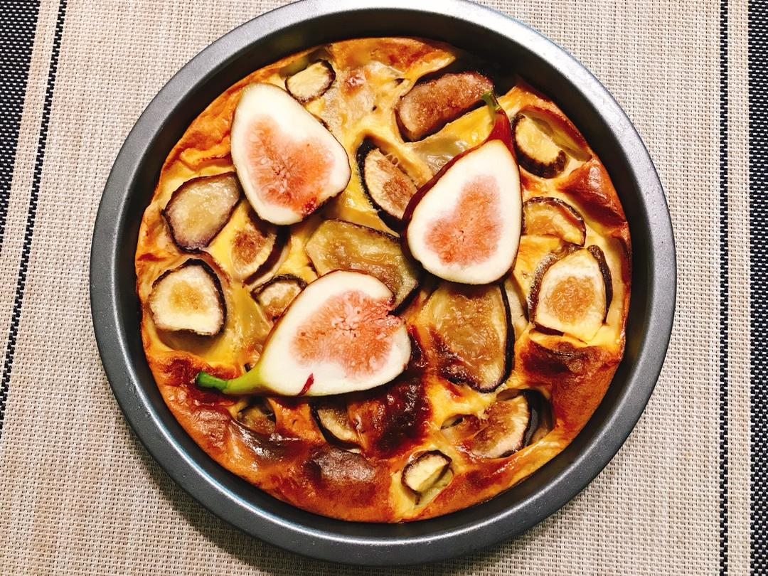 无花果克拉夫缇clafoutis