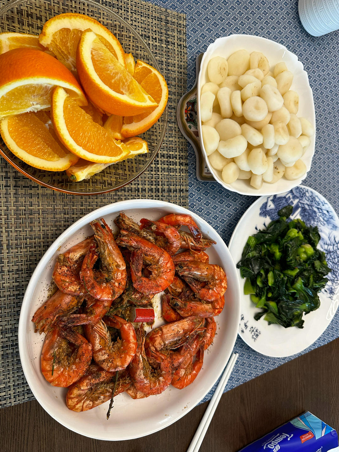 黄油煎黑虎虾
