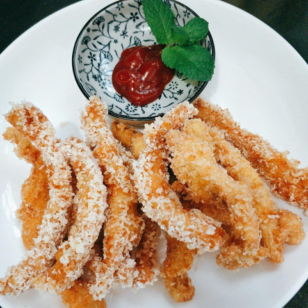 夜市的无骨鸡柳，在家也能做，表皮金黄，咸香酥脆，几块钱一大盘