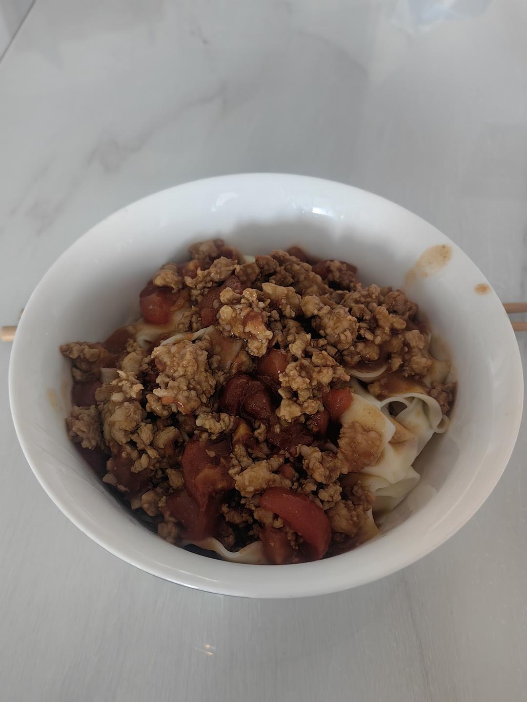 简单好吃的番茄肉酱面
