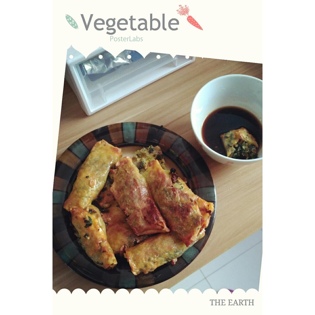 黄芽菜肉丝春卷