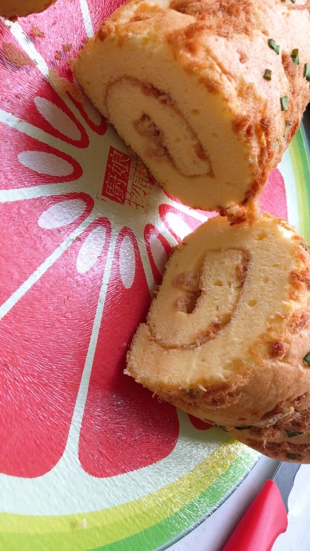 香葱肉松肥蛋糕卷～