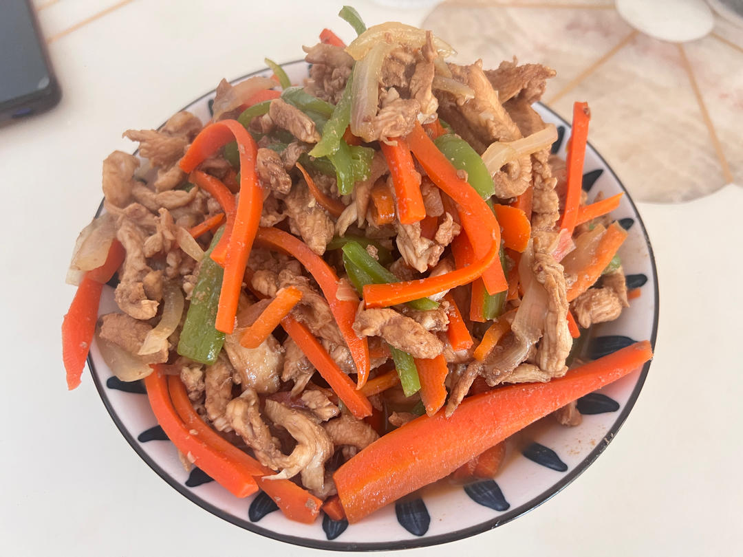 无敌下饭低脂鸡胸肉版鱼香肉丝