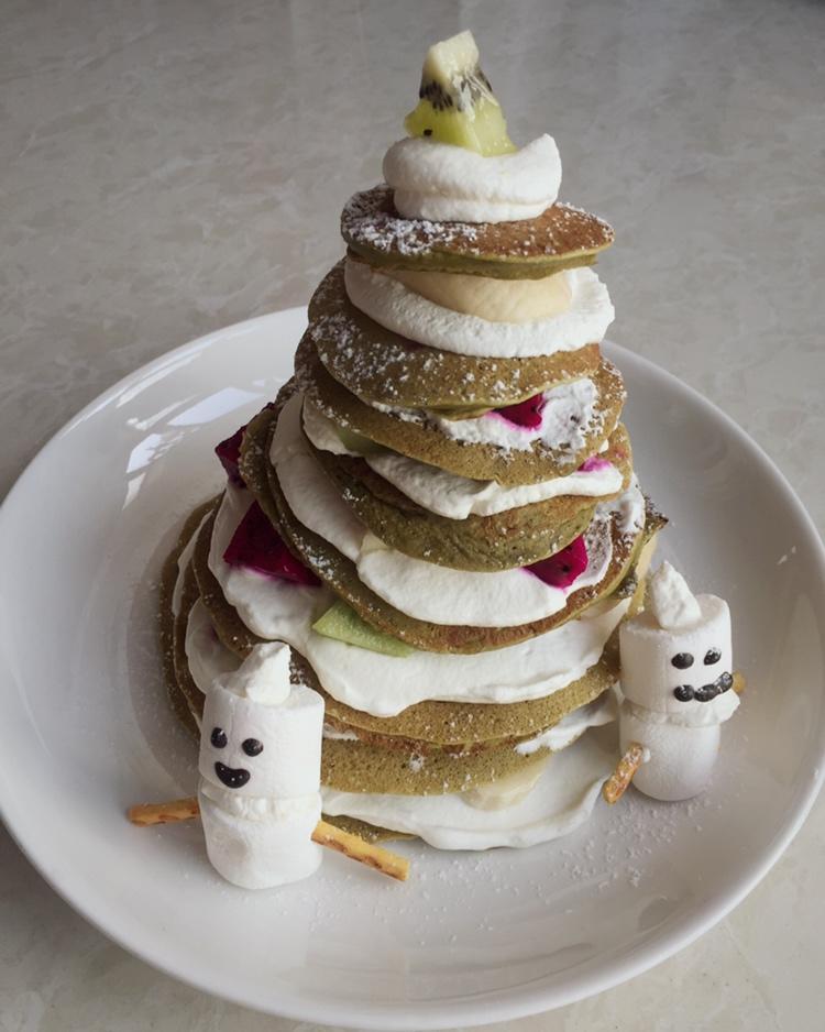 喵了个唔做的圣诞树水果松饼塔