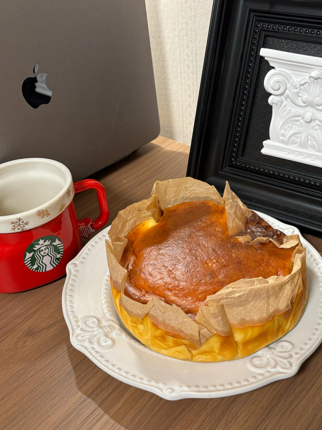 巴斯克芝士蛋糕-傻瓜操作【空气炸锅巴斯克】