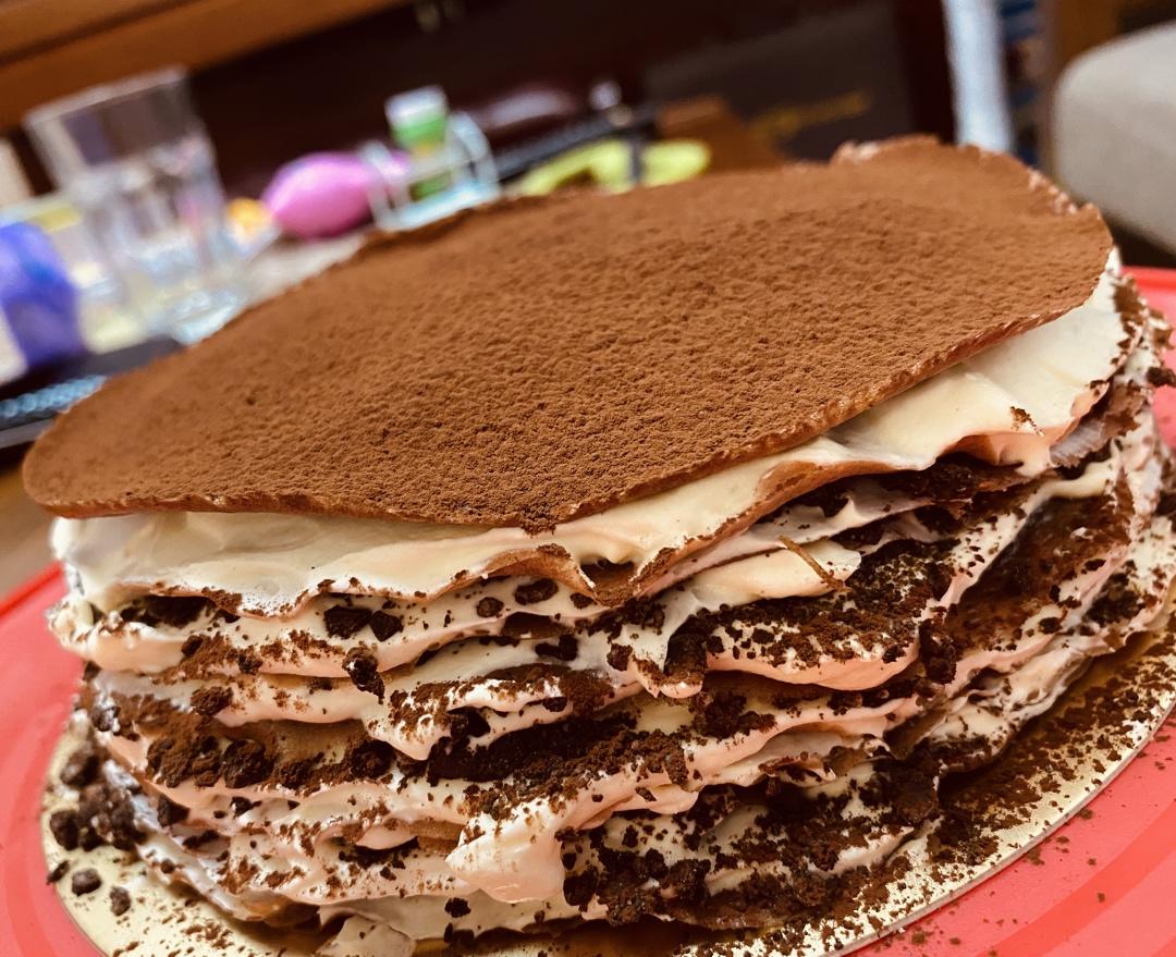 老郭掉进了五指山做的奥利奥可可千层蛋糕