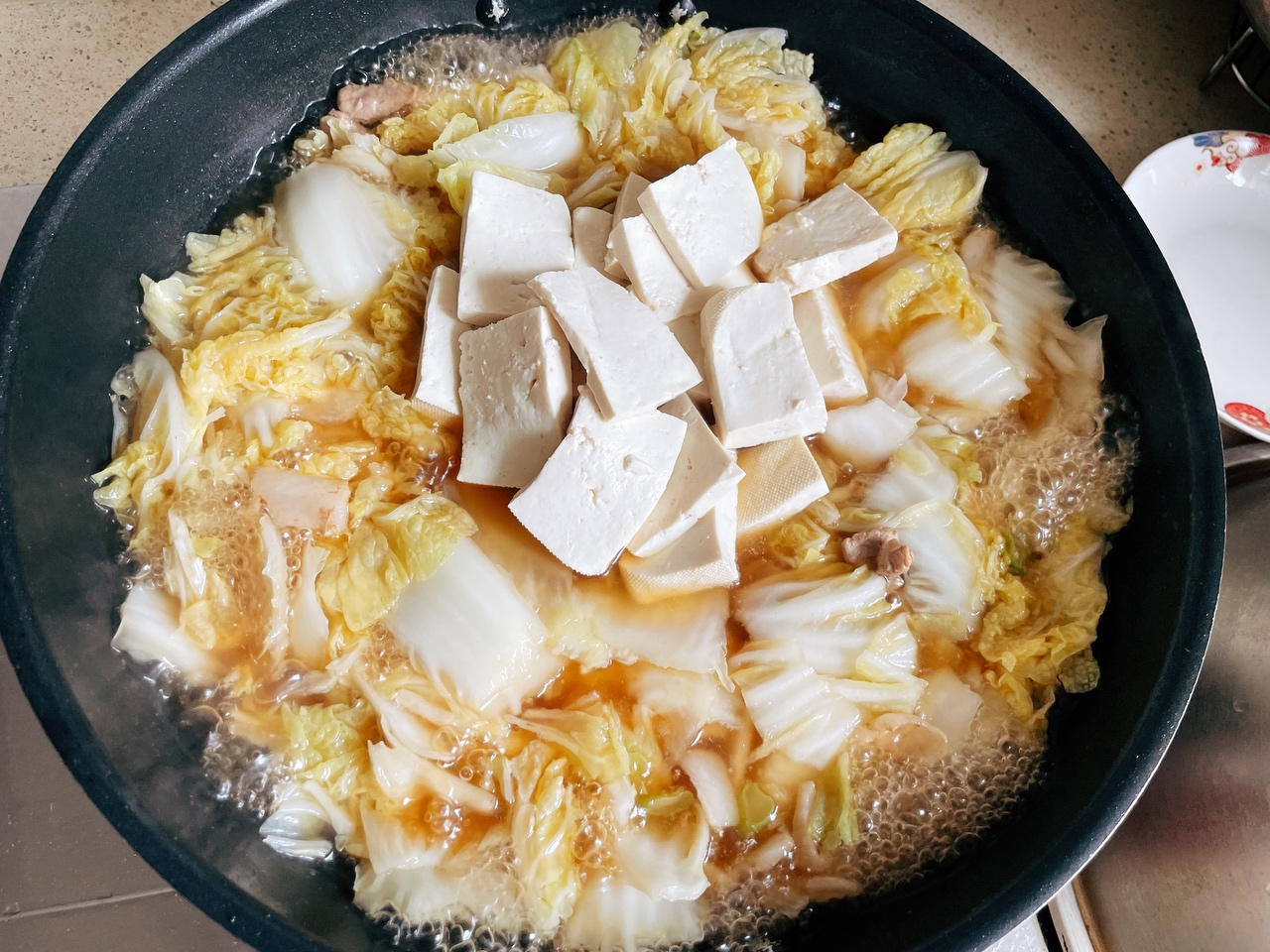 大白菜豆腐炖粉条的做法 步骤4