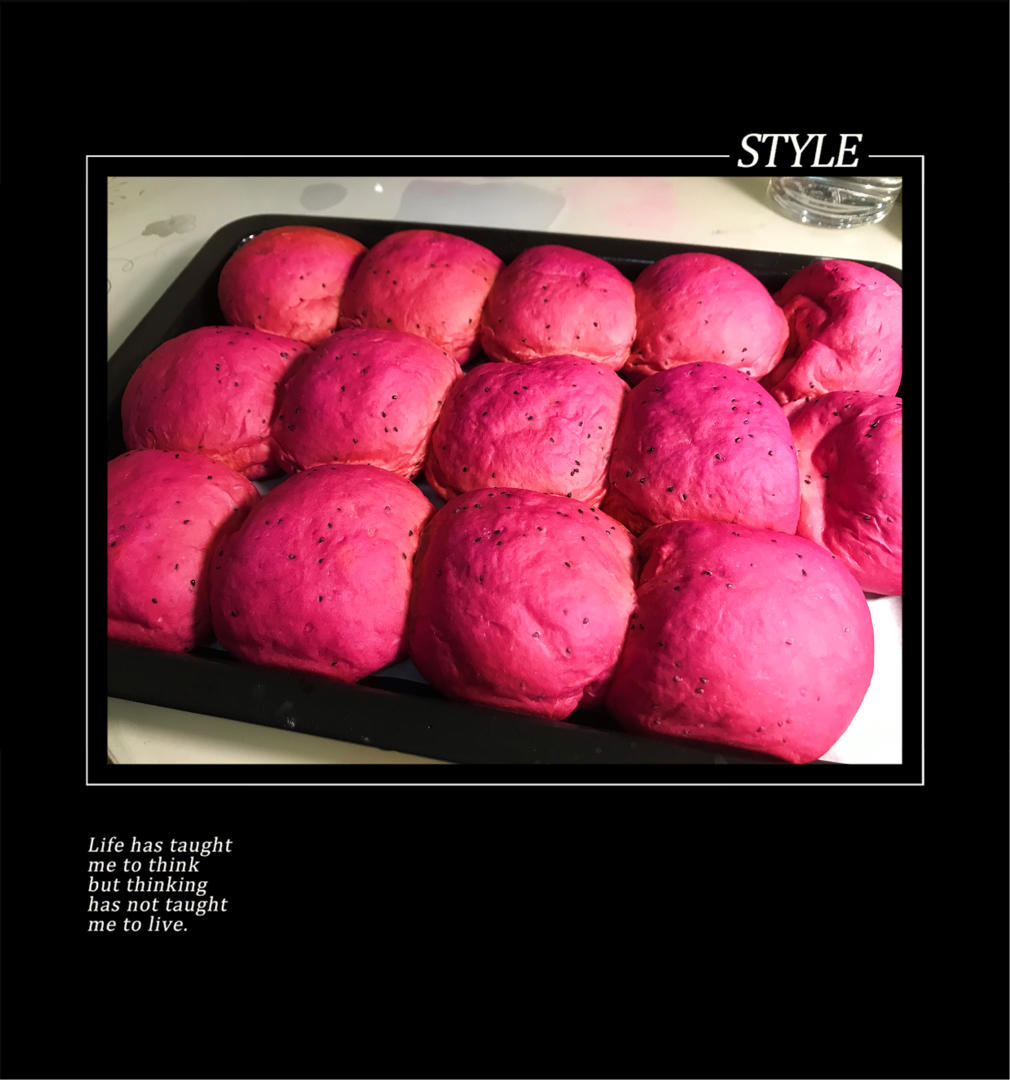 火龙果麻薯欧包