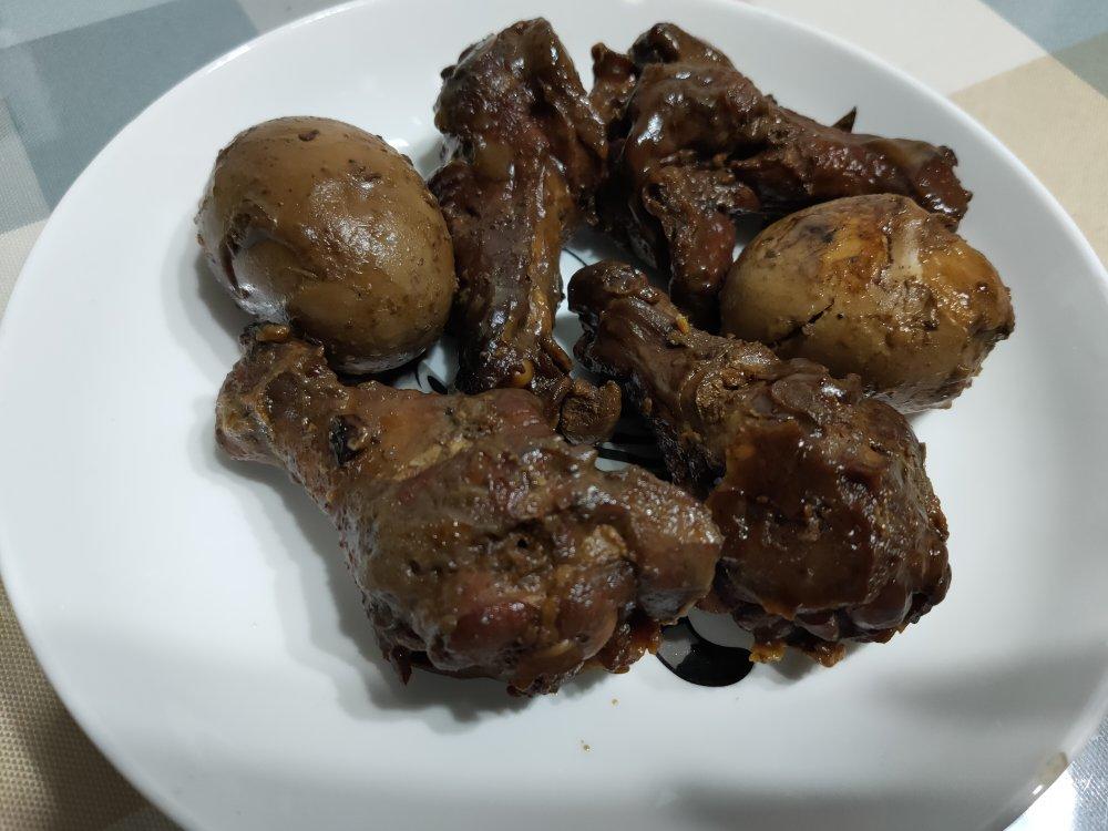 减脂少油少料红烧卤鸡腿鸡蛋（完美超赞）