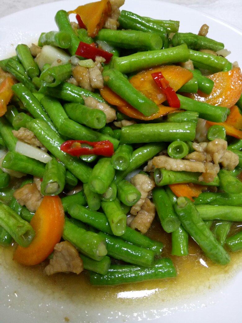 豆角炒肉丝