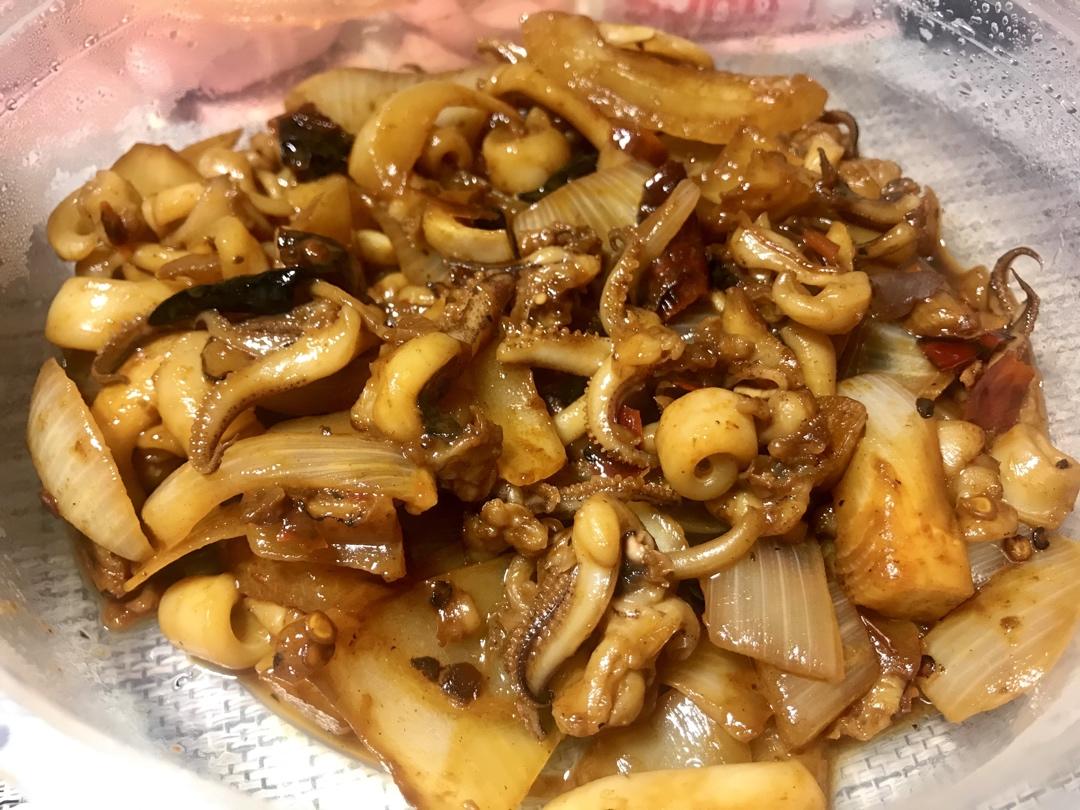 辣炒鱿鱼须（爆好吃）