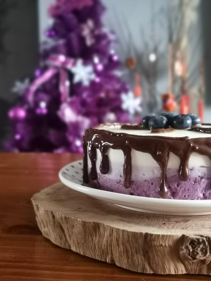 渐变蓝莓冻芝士蛋糕（免烤）