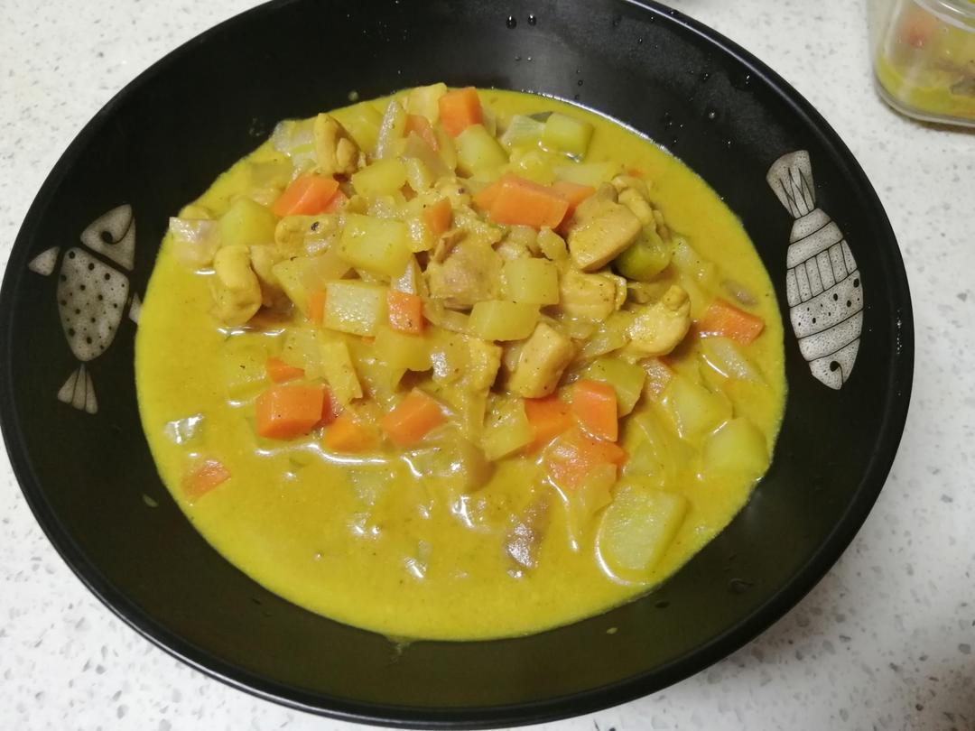 无糖低热量咖喱粉鸡肉汤汁（可配饭配意粉）
