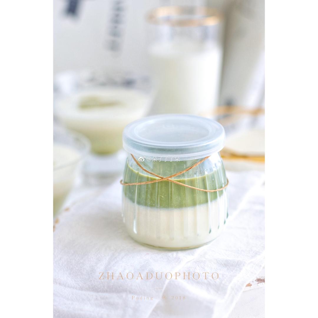 清新抹茶圆子布丁