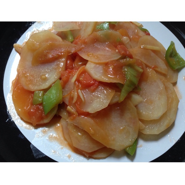 青椒番茄土豆片