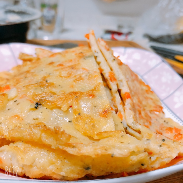 胡萝卜鸡蛋烙饼（不用电饼铛）小时候的味道