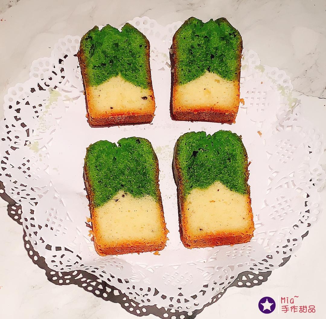 香草&抹茶双拼磅蛋糕（白菜磅）