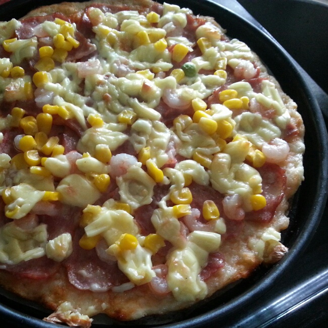 香浓玉米培根披萨