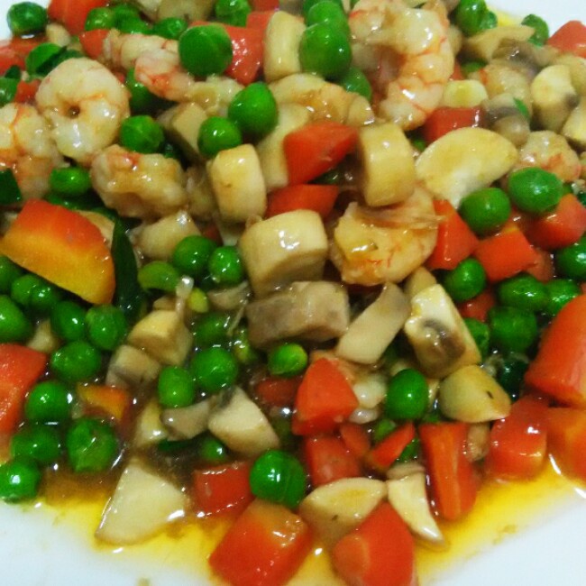 豌豆炒虾仁