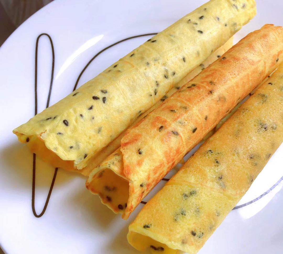 芝麻香酥蛋卷（视频食谱）