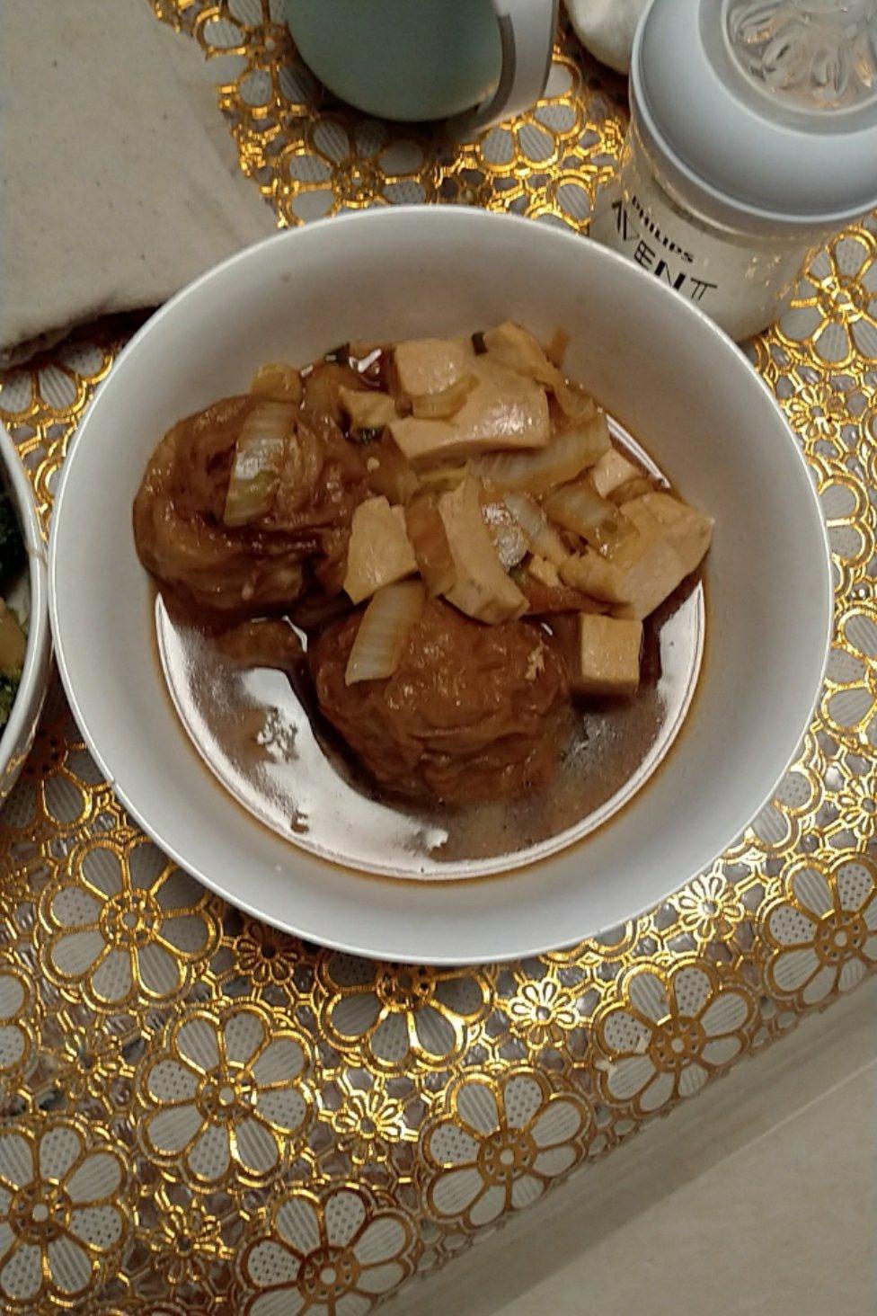 红烧油面筋塞肉