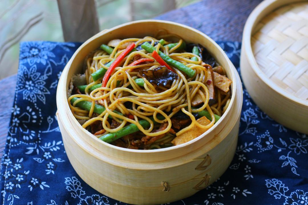 开心cc做的小笼蒸卤面