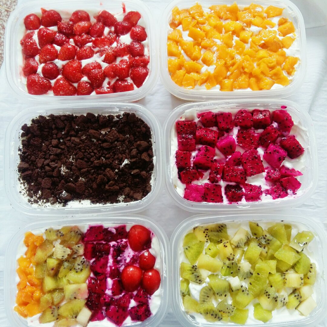 简单快手的便当饭盒水果盒子蛋糕