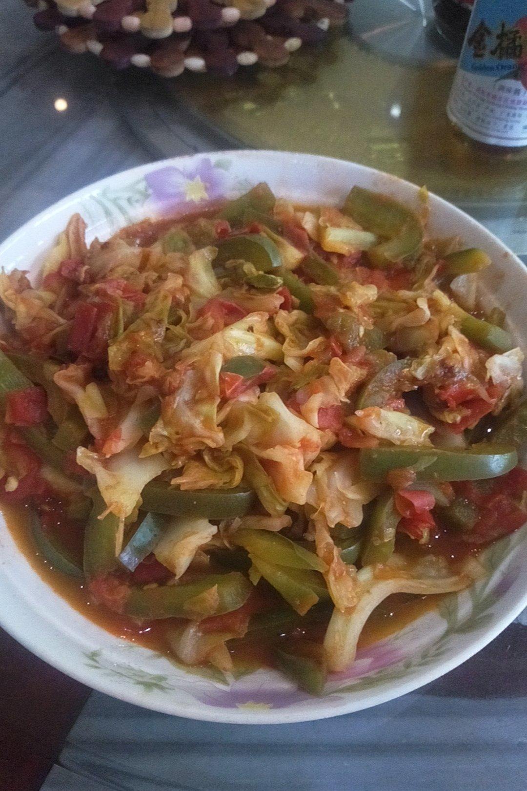 番茄圆白菜（包菜）丝