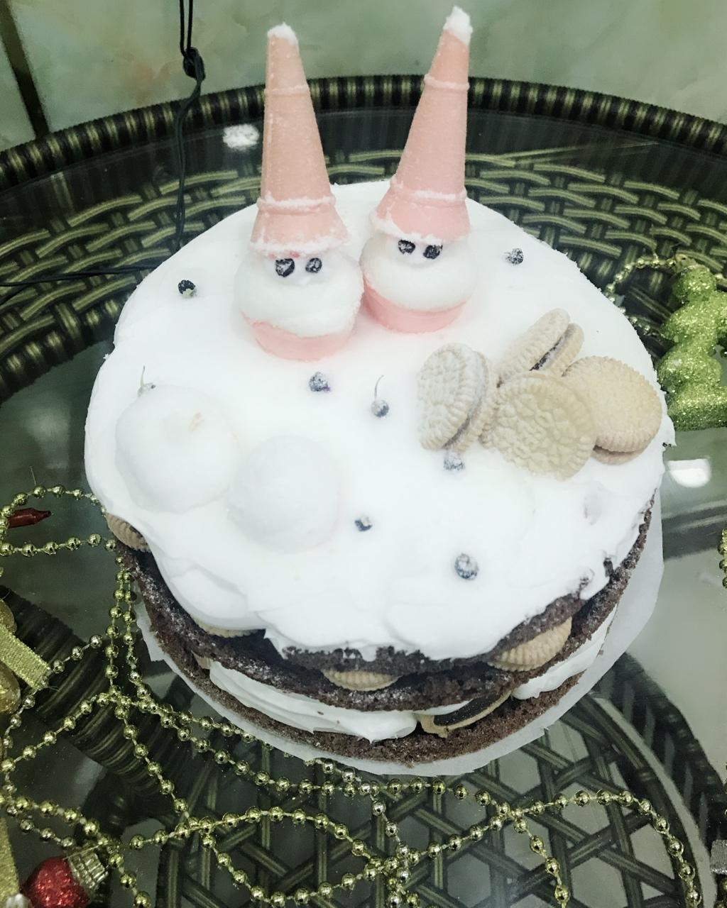 圣诞呆萌裸蛋糕