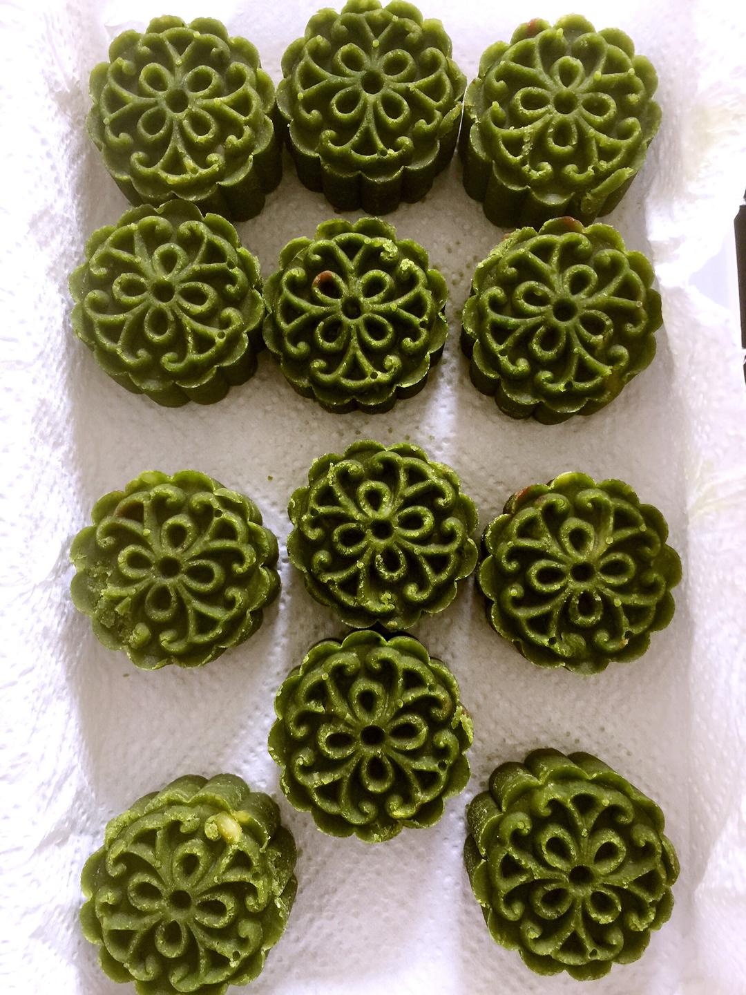 抹茶绿豆糕的做法