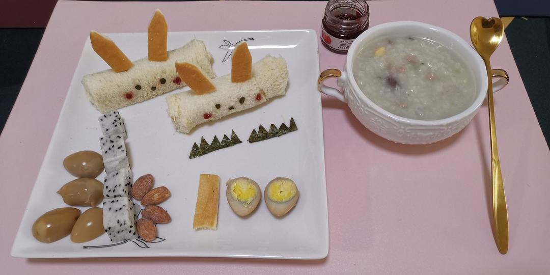 儿童早餐，兔子吐司，六一早餐必备