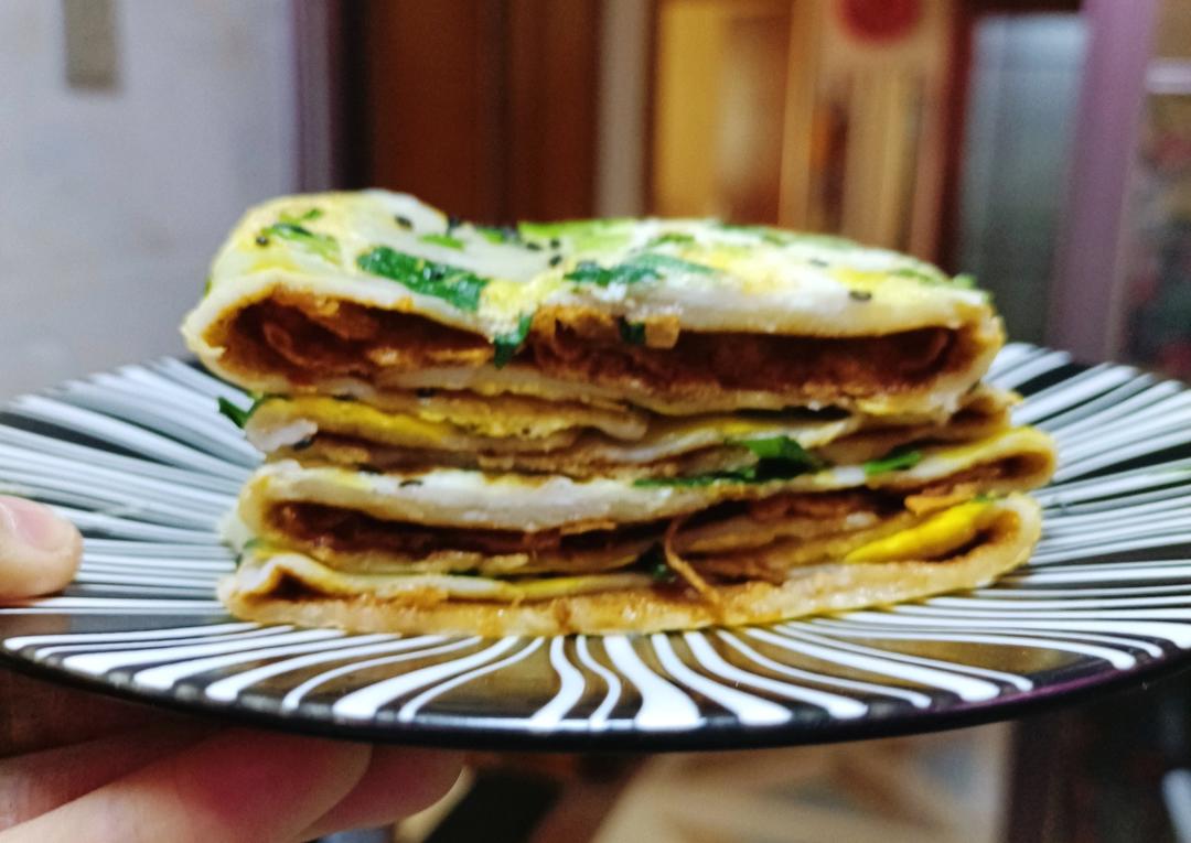 商业版~煎饼果子~简易脆片做法~秘制酱料~