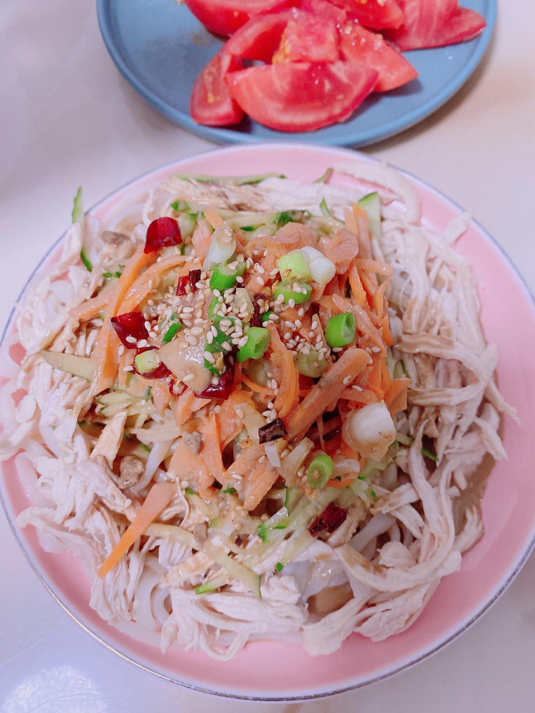 鸡丝拌面