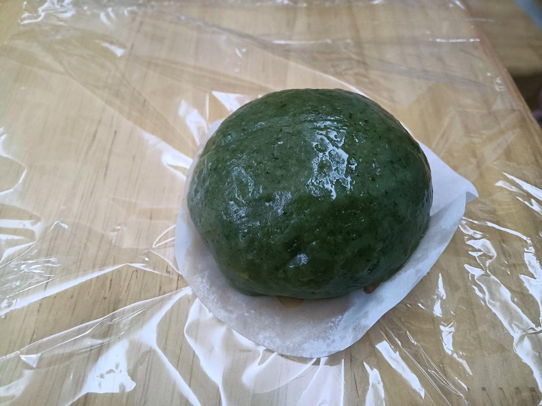 艾草青团(肉松馅儿)