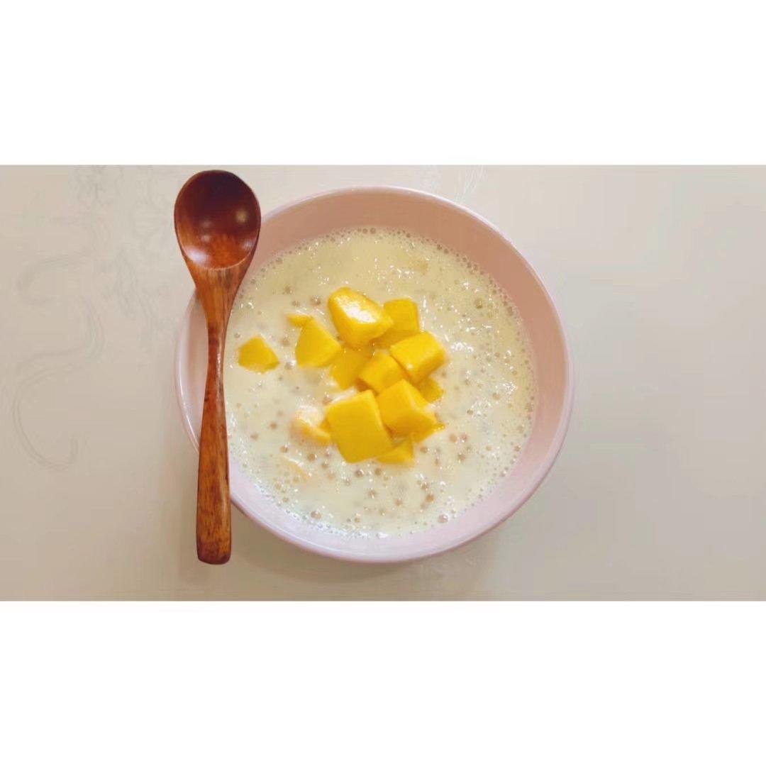 港式甜品——杨枝甘露(芒果西米露)附芒果花切法